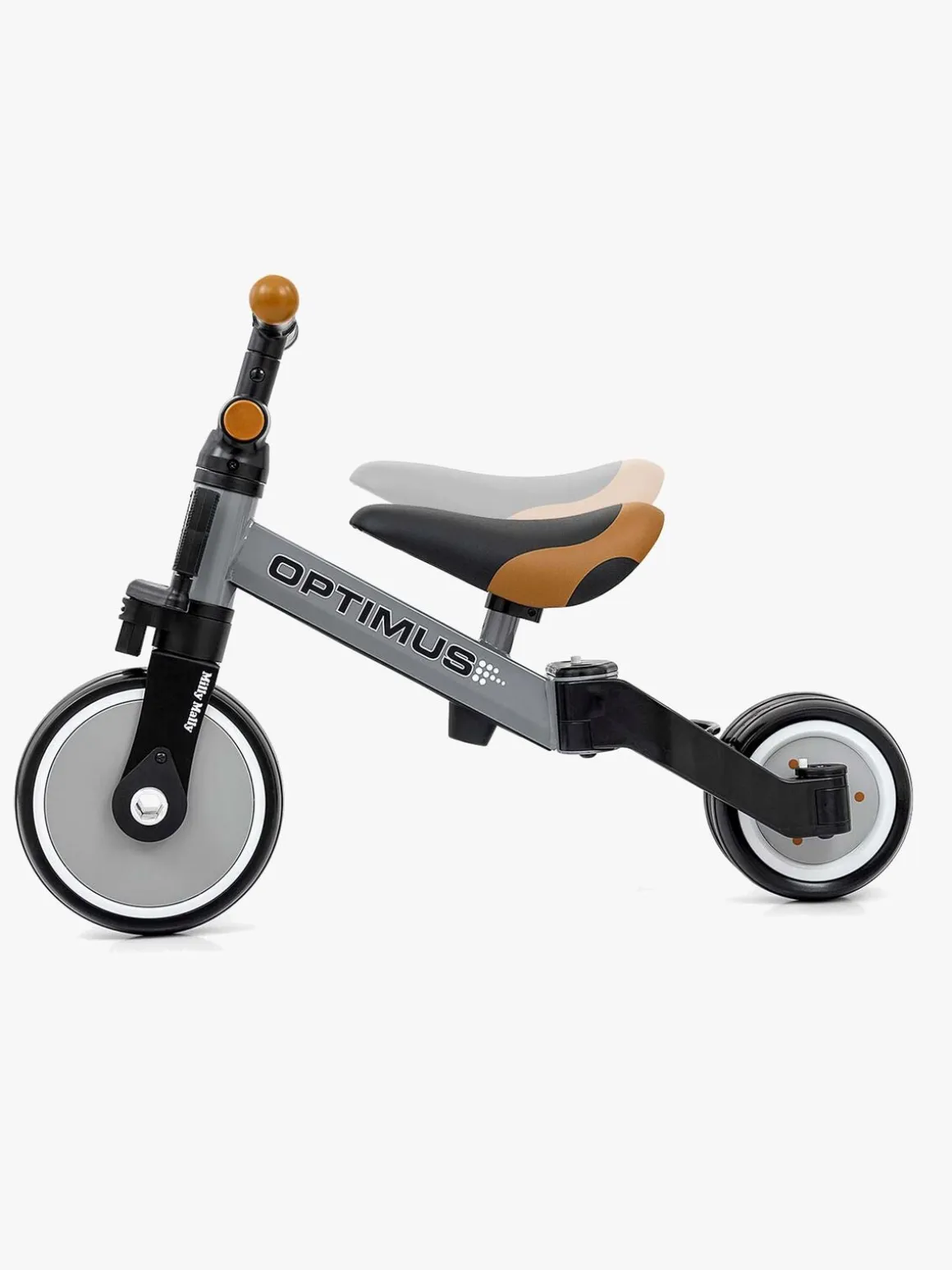 Milly Mally Optimus 3-i-1 Trehjulet Cykel, Grå
