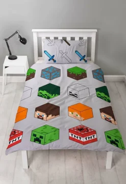 Minecraft Pixel Sengesæt 140 x 200 cm