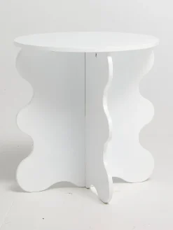 Minitude  Bølget Sidebord, Hvid