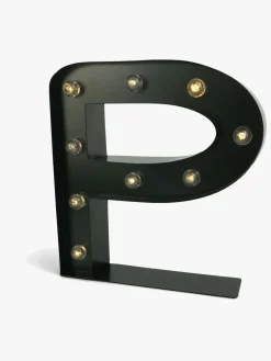 Minitude Bogstavslampe P, Sort