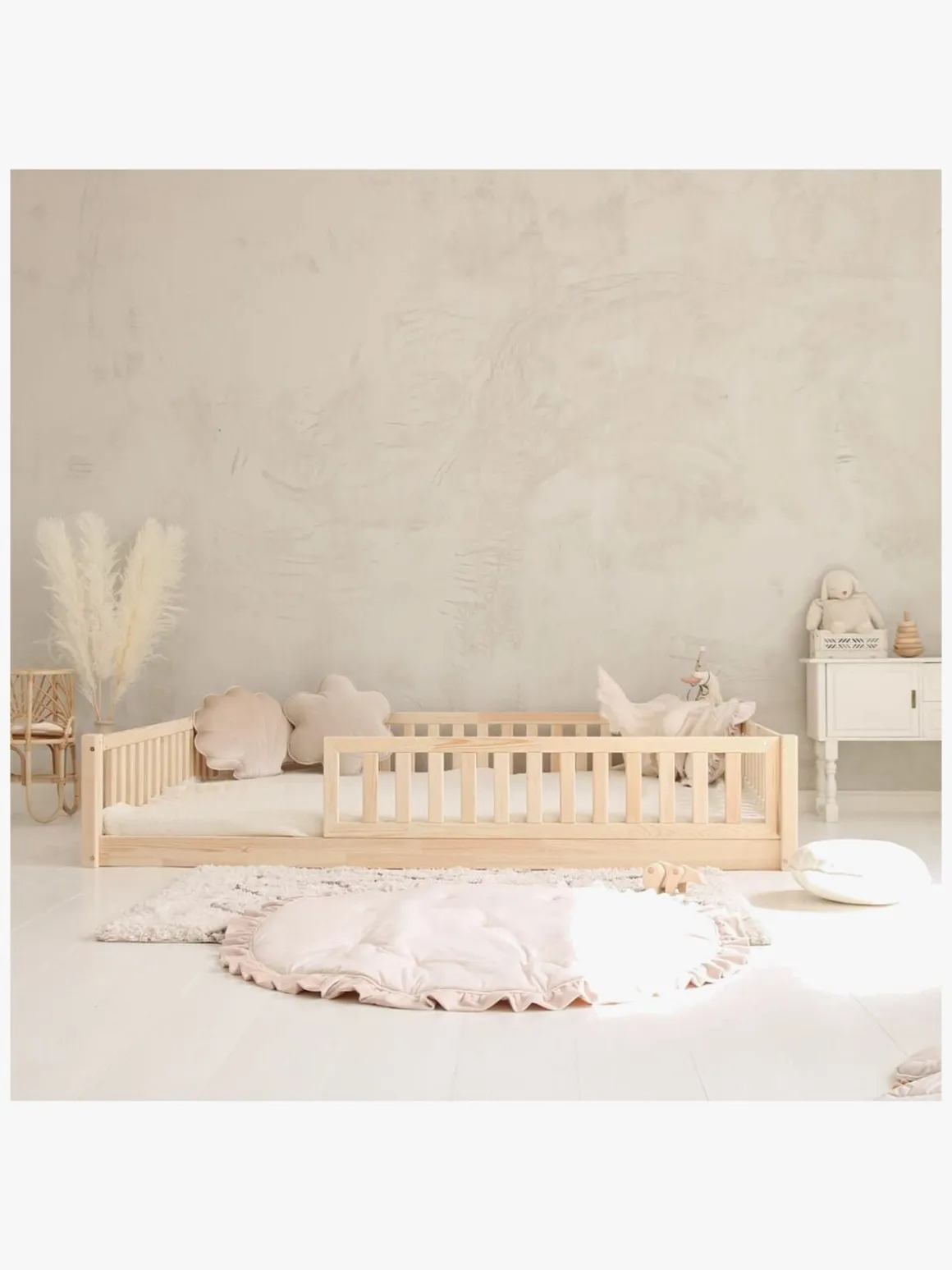 Minitude MILES Junior-/Montessori-seng 140x200, Natur