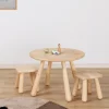 Minitude Nordic Rundt Bord & Firkantede Skamler, Natural