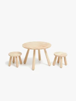 Minitude Nordic Rundt Bord & Runde Skamler, Natur