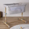 Moweo ELLIS Bedside Crib, Lysegrå