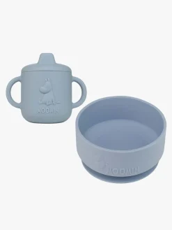 Mumitroldene Spisesæt Silikone, Sky Blue