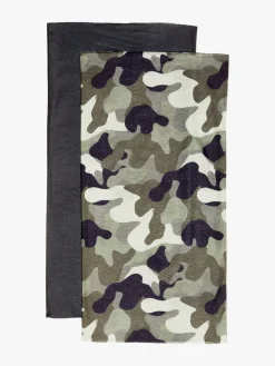 Nordbjørn Bjørli Halsedisse 2-Pak, Black/Camo Splash Deep Lichen Green