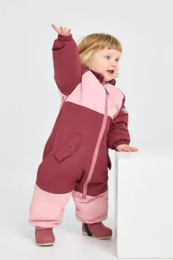 Nordbjørn Fernie Babyflyverdragt, Silver Pink/Oxblood Red