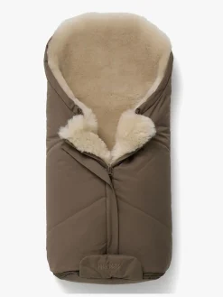 Nordlys Fenya Mini Lammeskindskørepose, Valnød/Beige