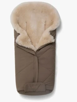 Nordlys Thyra Lammeskindskørepose, Valnød/Beige