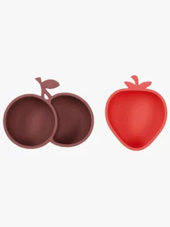 OYOY Yummy Strawberry & Cherry Skål, Cherry Red/Nutmeg