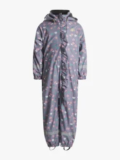 Petite Chérie Atelier Ally Foret Regndragt, Flowers Lavender Gray
