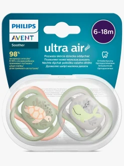 Philips Avent Ultra Air Deco Sut 2-Pak 6-18m, Grøn/Grå
