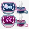 Philips Avent Ultra Air Deco Sut 2-Pak 18+m, Lyserød/Pink