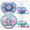 Philips Avent Ultra Air Deco Sut 2-Pak 6-18m, Blå/Lilla
