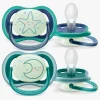 Philips Avent Ultra Air Night Sutter 2-Pak 6-18m, Grøn/Blå