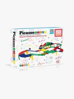 PicassoTiles Racerbane  Magnetisk Byggesæt 50 Brikker