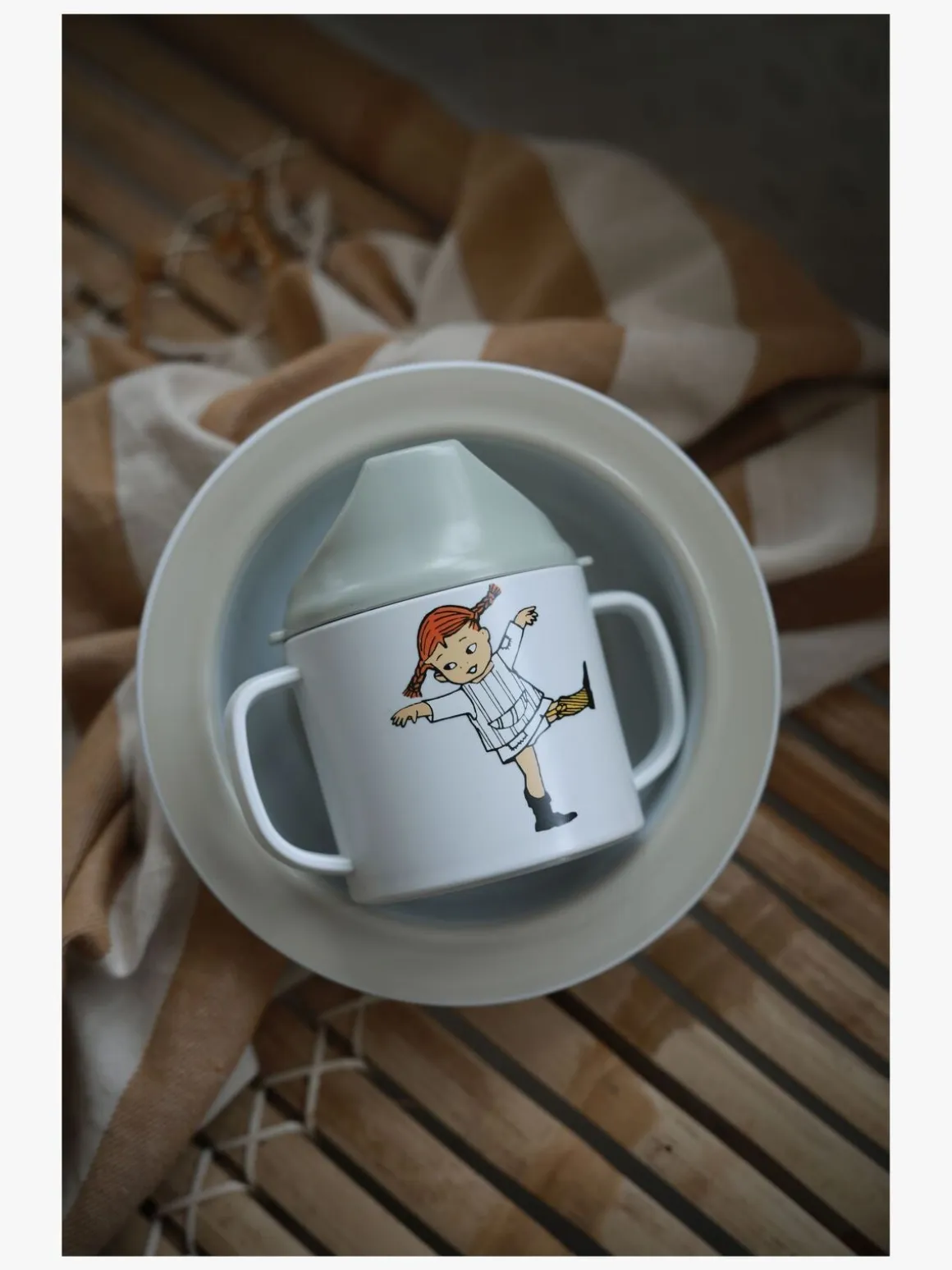 Pippi Langstrømpe Cirkus Spisesæt, Beige