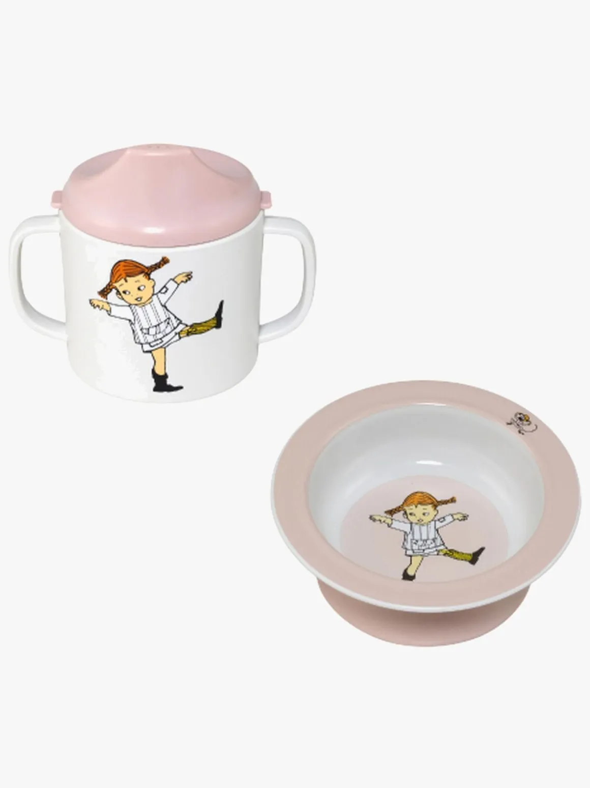 Pippi Langstrømpe Cirkus Spisesæt, Pink