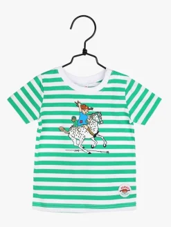 Pippi Langstrømpe Ridning T-Shirt, Grøn