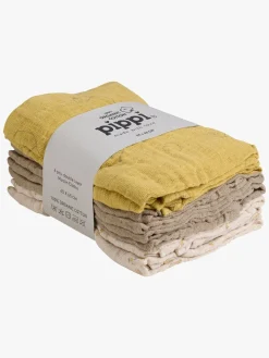 Pippi Tæpper/ Stofbleer i Musselin 6-Pak, Rattan