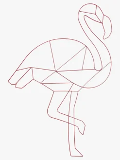 POPP Vægdekoration Flamingo, Rød