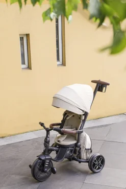 QPlay Comfo Max Sammenklappelig Trehjulet Cykel, Beige