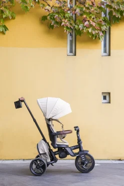 QPlay Comfo Max Sammenklappelig Trehjulet Cykel, Beige