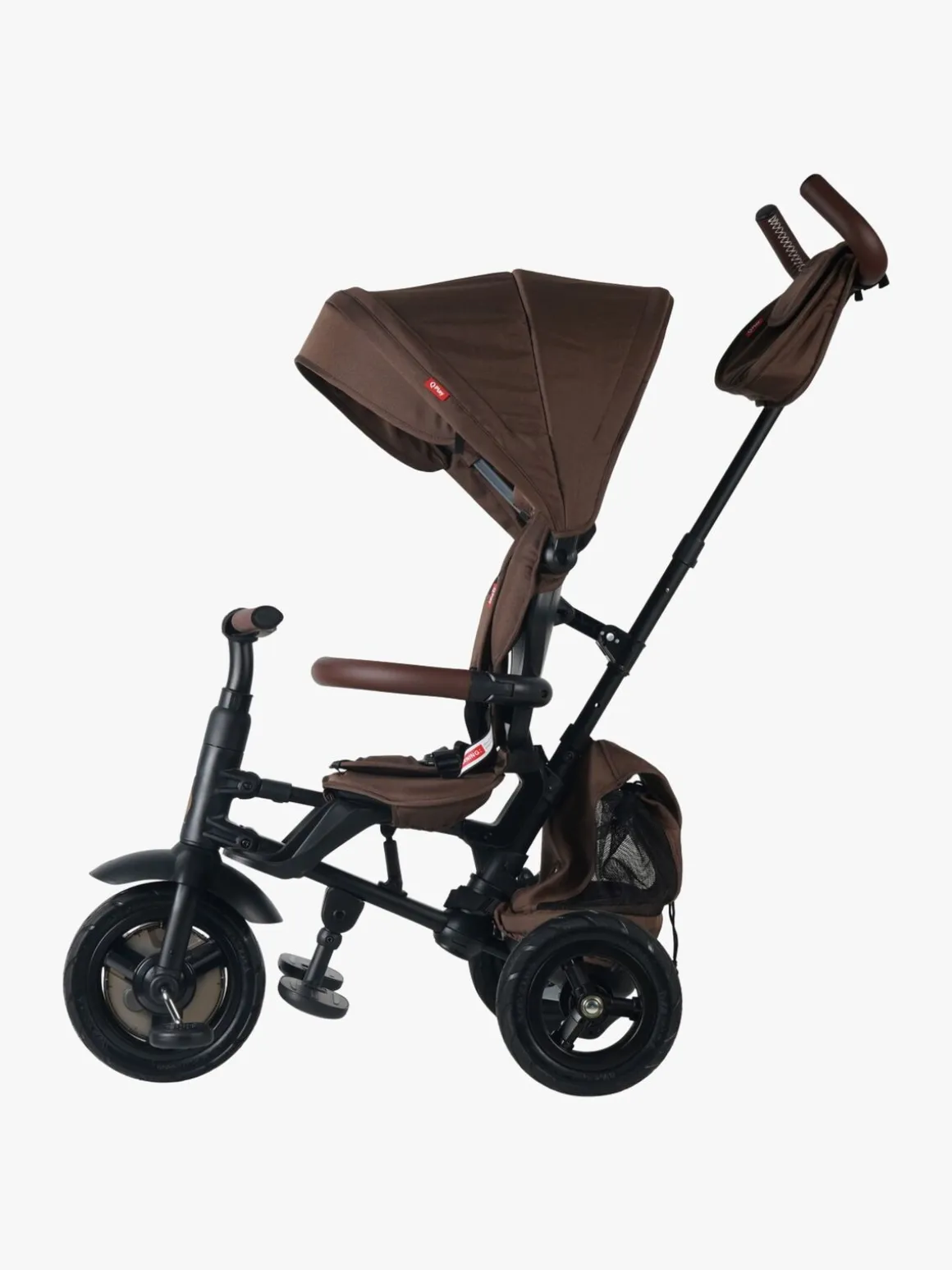 QPlay Rito Delux 6-i-1 Sammenklappelig Trehjulet Cykel, Brun