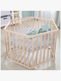 Roba Cosiplay Hexagon Kravlegård med Hjul, Wood