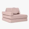 Shappy Play Bygbar Lænestol 80x80 cm, Soft Pink