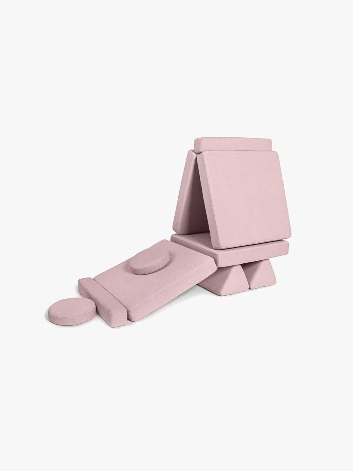 Shappy Play Bygbar Sofa 160x80 cm, Soft Pink