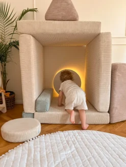 Shappy Play Bygbar Sofa 160x80 cm Kraftig Fløjl, Lollipop