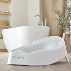 Shnuggle Badestøtte Newborn, White/Grey