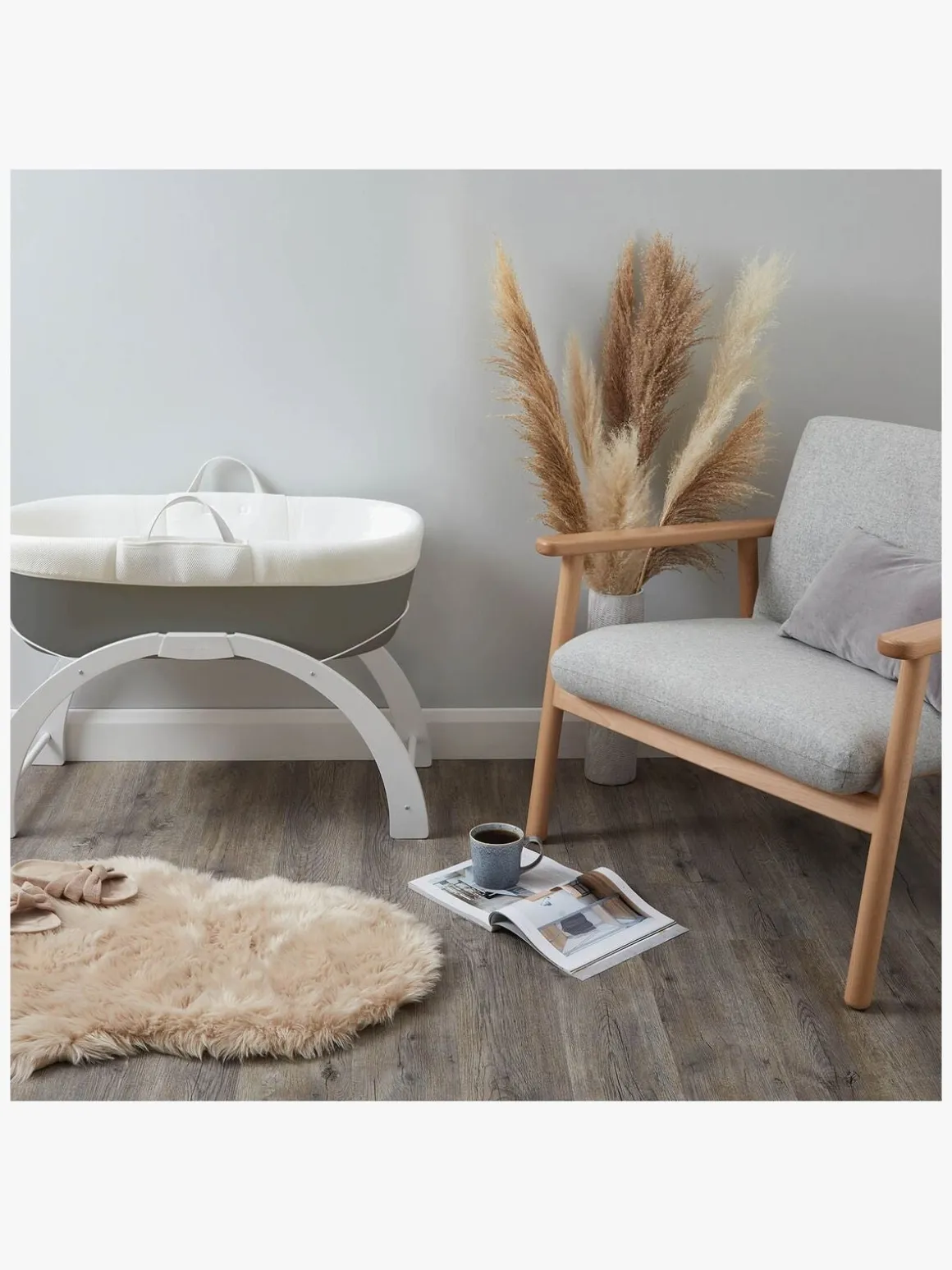 Shnuggle Dreami Moseskurv Sleep System, Slate Grey