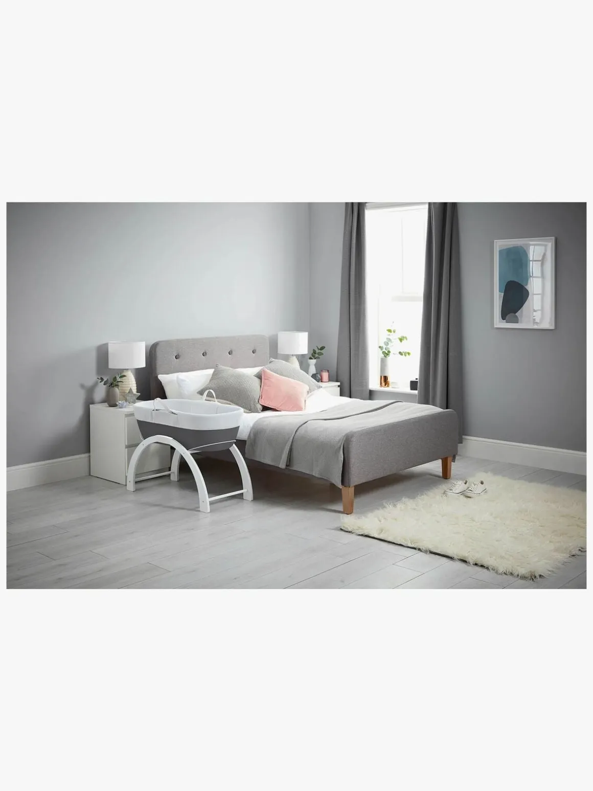 Shnuggle Dreami Moseskurv Sleep System, Slate Grey