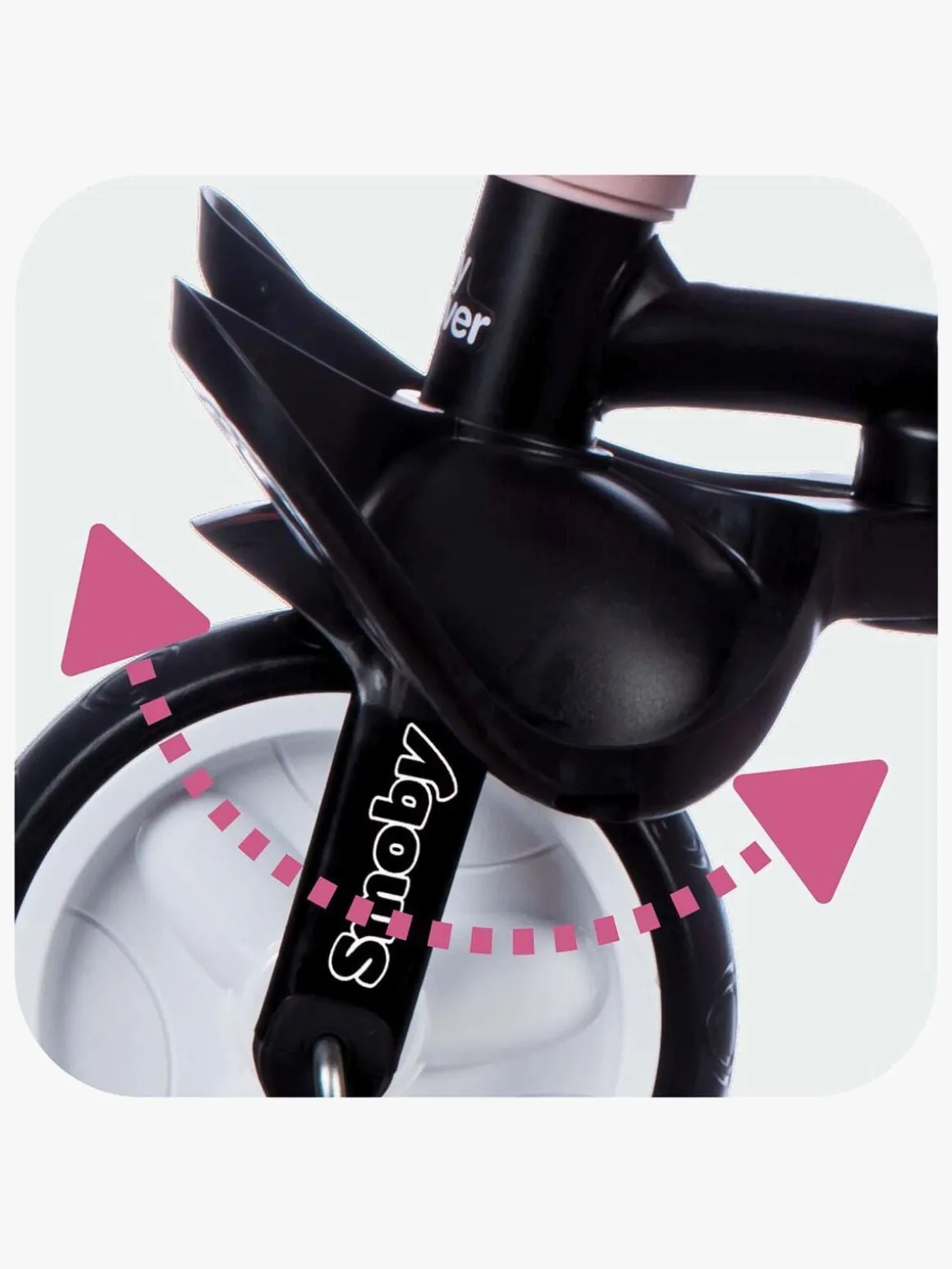 Smoby Trehjulet Cykel Baby Driver Plus, Pink