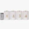Star Trading LED Bloklys 4-pak, Flamme Advent