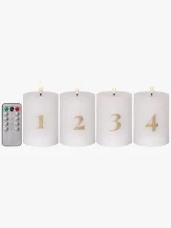 Star Trading LED Bloklys 4-pak, Flamme Advent