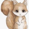 Stickstay Sandy The Squirrel Wallsticker
