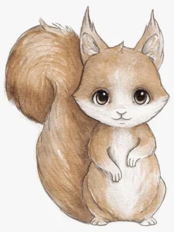 Stickstay Sandy The Squirrel Wallsticker