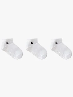 STUCKIES Ankelsokker Anti-slip 3-pak, Hvid