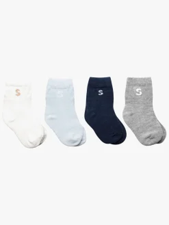 STUCKIES Strømper Baby 4-pak, Wavy