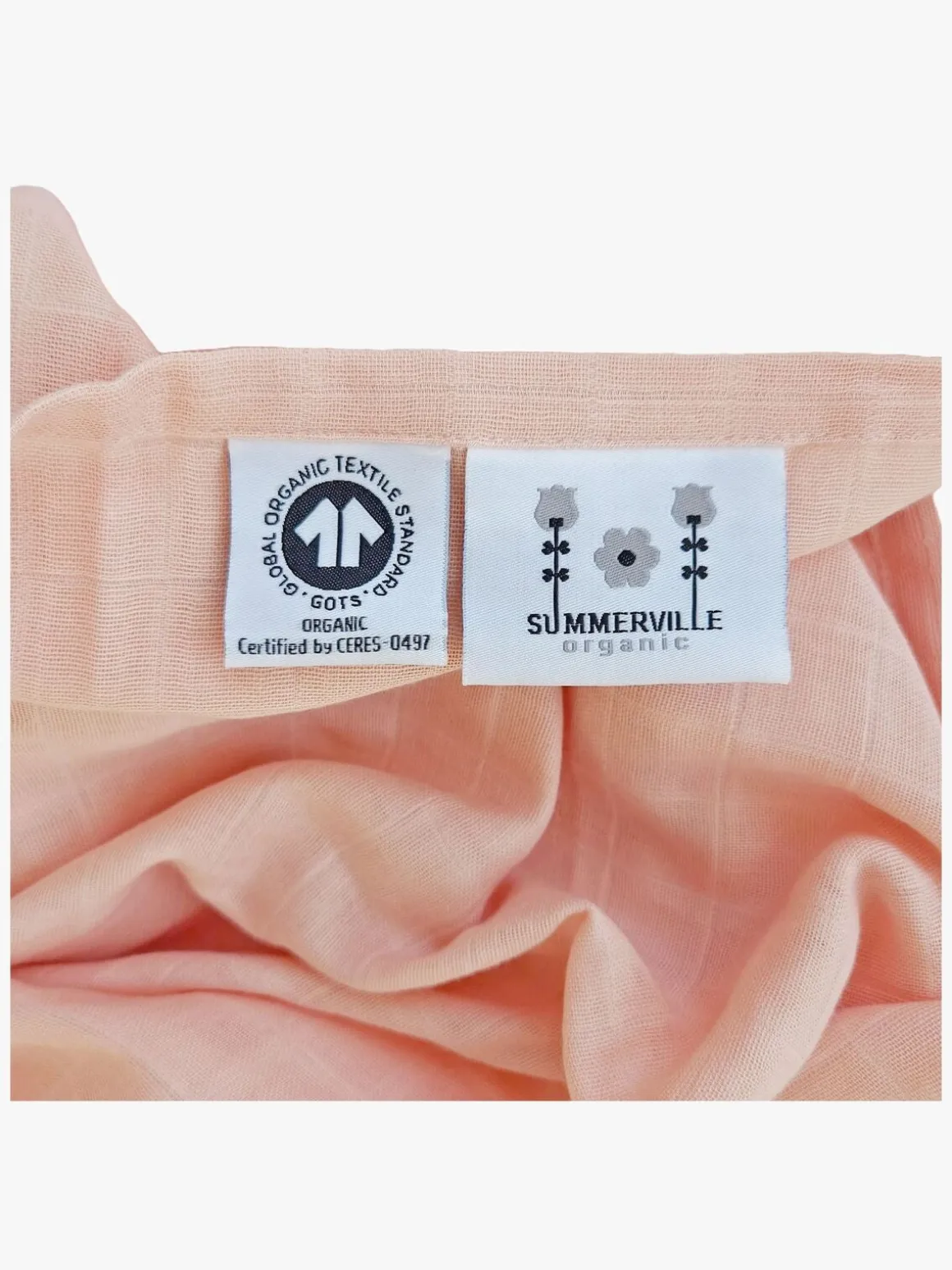 Summerville Tæppe/ Stofble i Musselin, Peachy