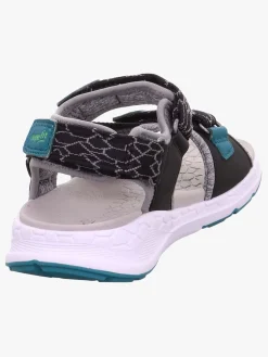 Superfit Criss Cross Sandal, Black/Green