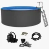 Swim & Fun Santorini XL Pool 460x120 cm, Grå