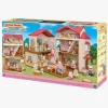 Sylvanian Families Red Roof Country Home Dukkehus Hemmeligt Legeværelse På Loftet