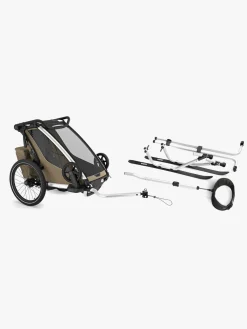 Thule Chariot Cross 1 Cykelanhænger inkl. Skisæt, Khaki G3
