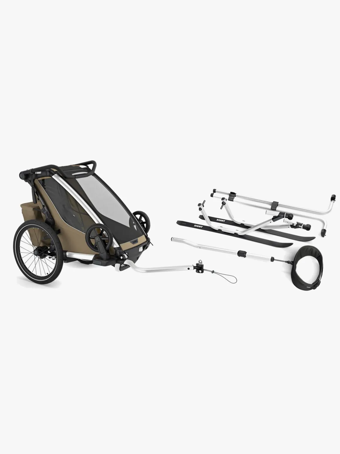 Thule Chariot Cross 1 Cykelanhænger inkl. Skisæt, Khaki G3