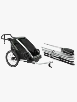 Thule Chariot Lite 1 Cykelanhænger inkl. Ski- og Vandresæt, Agave