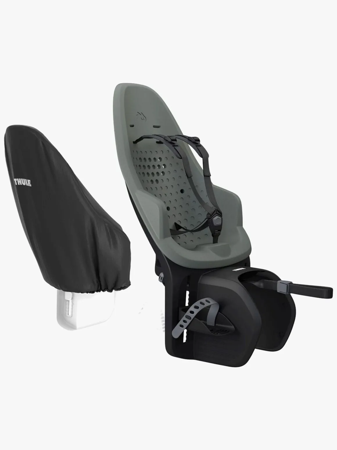 Thule Yepp 2 Maxi Rack Mount Cykelstol inkl. Regnslag, Agave